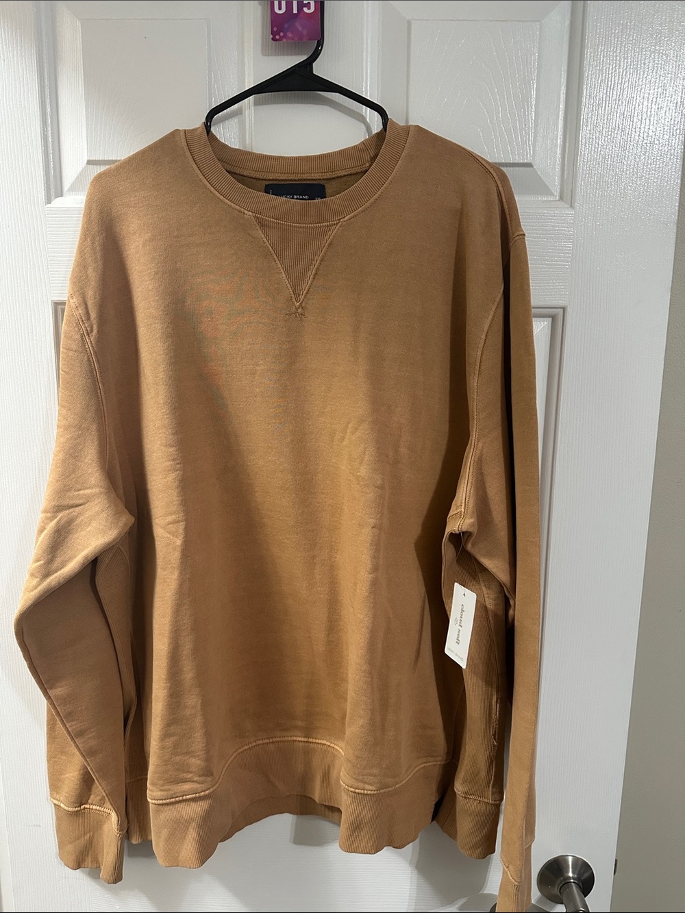 Lucky Brand Men's Crewneck Sweater in Caramel